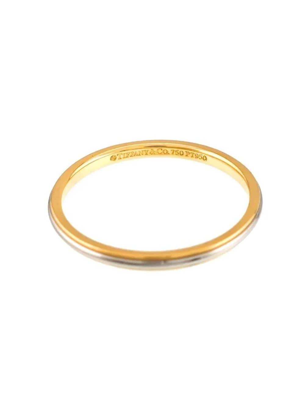 Tiffany & Co Ring Platinum Pt 18k YG Yellow Gold